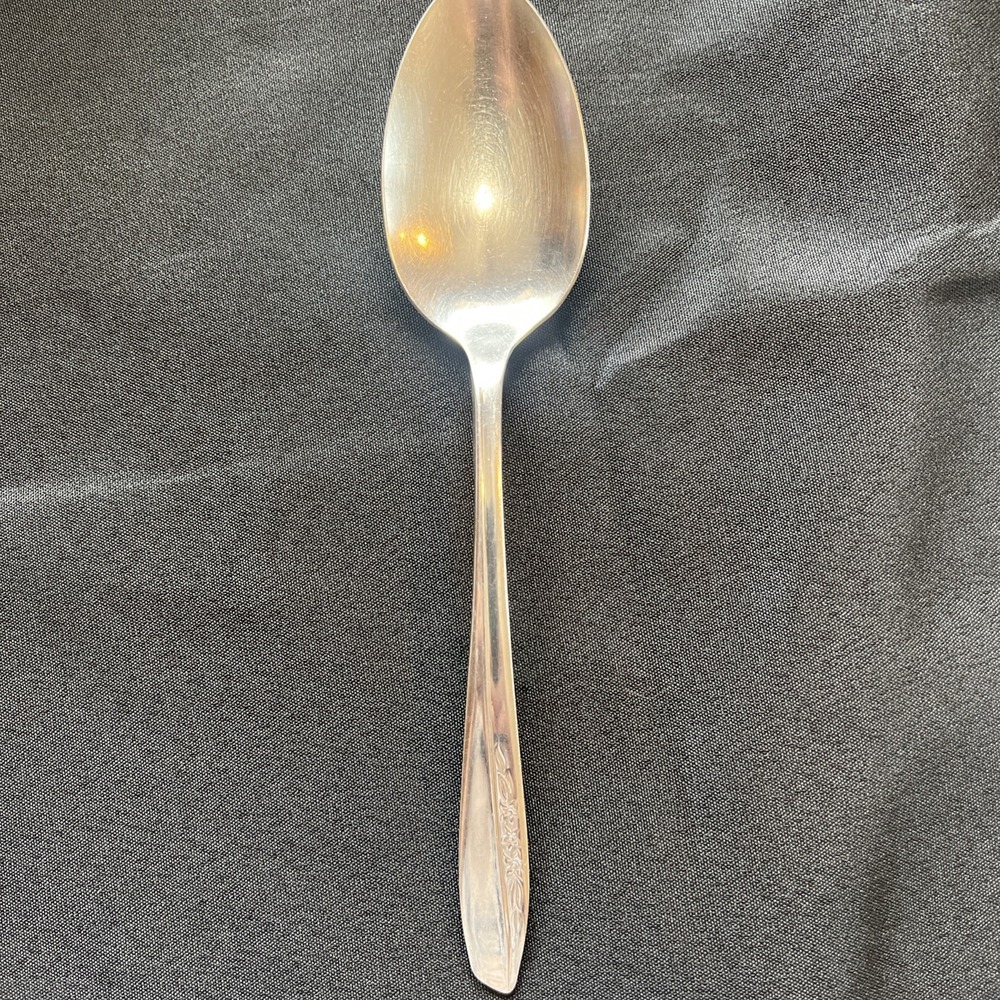 Insico International Silver Stainless Serving Spoon 8.5" 1962 Mid-Century